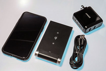 <cheero 2 Coils Wireless Charger Stand>