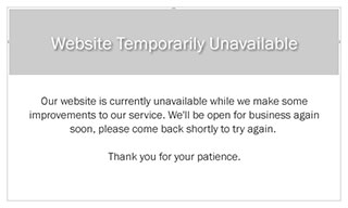 ＜Website temporarily unavailable＞
