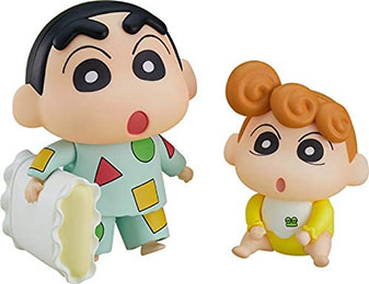 ＜ねんどろいど クレヨンしんちゃん 野原しんのすけ パジャマVer. ＆ ひまわり ノンスケール ABS&PVC製 塗装済み可動フィギュア＞