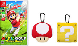 ＜マリオゴルフ スーパーラッシュ -Switch +マリオアイテムぬいぐるみポーチセット(スーパーキノコ・ハテナブロック) (【Amazon.co.jp限定】アイテム未定 同梱)＞