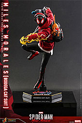 ＜ビデオゲーム・マスターピース『Marvel’s Spider-Man：Miles Morales』1/6 スケールフィギュア マイルス・モラレス/スパイダーマン(売店の看板猫スーツ版) ※延期・前倒し可能性大[ホットトイズ] ＞