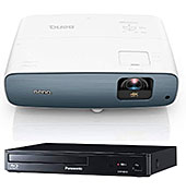 <【ブルーレイ鑑賞セット】BenQ DLP ホームエンターテイメントシネマプロジェクター TK850 4K UHD 3000lm + パナソニック ブルーレイプレーヤー フルHDアップコンバート対応 ブラック DMP-BD93>