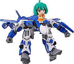 ＜TINY SESSION マクロスF VF-25G メサイアバルキリー(ミシェル機) with ランカ 約100mm PVC&ABS製 塗装済み可動フィギュア＞