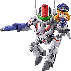 ＜TINY SESSION マクロスF VF-25F メサイアバルキリー(アルト機) with シェリル 約100mm PVC&ABS製 塗装済み可動フィギュア＞