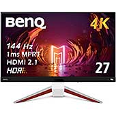 ＜ベンキュージャパン BenQ MOBIUZ EX2710U ゲーミングモニター(27インチ/4K/IPS/144Hz/PS5対応/2.1chスピーカー/マイク搭載/FreeSync Premium Pro/輝度自動調整/高さ調整)＞