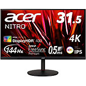 <Acer ゲーミングモニター ディスプレイ 144hz Nitro XV322QKKVbmiiphuzx 31.5" 4K 0.5ms (GTG, Min.) DCI-P3 90% Delta E<1 HDMI 2.1 VESA DisplayHDR 400 AMD FreeSync Premium 高さ調整最大90mm、スイベル360°、チルト角上15°/下5° 3年メーカー保証>
