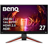 <BenQ MOBIUZ EX270M ゲーミングモニター(27インチ/フルHD/IPS/240Hz/1ms/HDRi/2.1chスピーカー/FreeSync Premium/Black eQualizer/輝度自動調整/ブルーライト軽減/フリッカーフリー)>