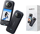 <Insta360 X3 360度カメラ アクションカメラ 新型1/2インチ48MPセンサー IPX8防水 5.7K360度動画 72MP360度写真 手ブレ補正 アクティブHDR 4K一人称視点 60fps自撮り 360度水平維持 AI編集 簡単操作 高速転送 音声制御2.0 人気アクションカム 360度ライブ配信 Vlog撮影【インスタ360公式】>