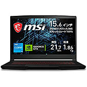 ＜【Amazon.co.jp限定】【GTX1650搭載・薄型軽量】MSIゲーミングノートPC GF63 1.86kg i5 GTX1650Max-Q/15.6型 FHD/144Hz/8GB/512GB/Windows11/GF63-11SC-1202JP＞