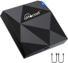 ＜【公式】オットキャスト U2-AIR Ottocast CarPlayワイヤレスアダプター 有線接続のみの純正CarPlayを無線化する新型カープレイwirelessアダプター 道案内マップ/音楽/Siri /通話/メッセージ受送信 iPhone のみ対応CarPlay対応の車両に接続するだけで、ワイヤレスでCarPlayが使えます Type A to C＆C to Cケーブル付き（技適認証取得済み）【2022年新型】＞