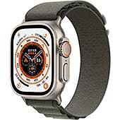 ＜Apple Watch Ultra GPS + Cellularモデル、49mmケース 屈強なチタニウムケースとグリーンアルパインループ Mを組み合わせたスマートウォッチ。フィットネストラッカー、高精度GPS、アクションボタン、これまで以上に長持ちするバッテリー、より明るいRetinaディスプレイ＞