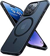 ＜【米軍進化！MagSafe対応】TORRAS iPhone 15 Pro Max 用 ケースマグネット搭載 米軍耐衝撃 半透明 指紋防止 ワイアレス充電 ストラップホール付き アイフォン15ProMax 用 カバー Guardian-Mag ブラック＞