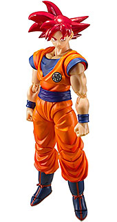 ＜S.H.フィギュアーツ ドラゴンボール超 スーパーサイヤ人ゴッド孫悟空-正しき心がもたらすサイヤ人の神- 約140mm PVC&ABS製 塗装済み可動フィギュア＞