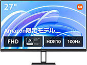 ＜【Amazon.co.jp限定】 Xiaomi モニター A27i ディスプレイ 27インチ フルHD 1920x1080 100Hz HDR10 6ms 角度調節 ブルーライト VESAマウント対応＞