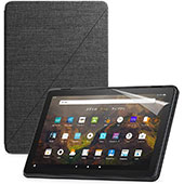 <Fire HD 10 タブレット 32GB ブラック【純正カバー (チャコールブラック) +保護フィルムセット】>