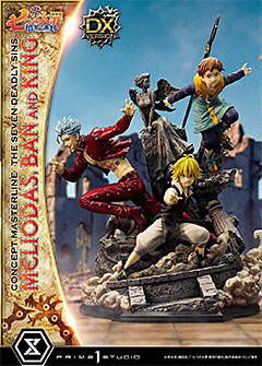 ＜1/6プライム1スタジオ 七つの大罪 コンセプトマスターライン メリオダス・バン・キング DX版 約H55×W41×D39cm ポリストーン製1/6スケールフィギュア＞