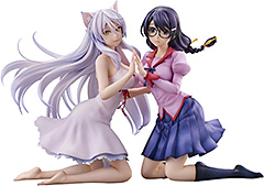 ＜『猫物語』羽川翼2体セット 【再販24】 ノンスケール PVC&ABS製 塗装済み 完成品フィギュア＞