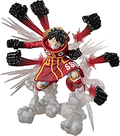 ＜TAMASHII NATIONS フィギュアーツZERO ONE PIECE ［超激戦］モンキー・D・ルフィ -ゴムゴムの鷹銃乱打- 約185mm PVC&ABS製 塗装済み完成品フィギュア＞
