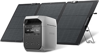 <EcoFlow DELTA 3 Plus1024Wh ポータブル電源+160Wソーラーパネル>