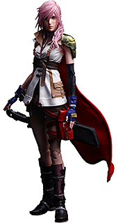 ＜ファイナルファンタジーXⅢ PLAY ARTS真 ライトニング PVC製 塗装済み可動フィギュア＞