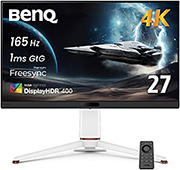 ＜ベンキュージャパン BenQ MOBIUZ EX271U ゲーミングモニター(27インチ/4K/165Hz/1ms/HDR 400/PixSoulエンジン搭載/HDMI eARC 7.1ch対応/FreeSync Premium/輝度自動調整(B.I.+ Gen2)搭載)＞