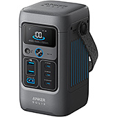 ＜Anker Solix C200 DC Portable Power Station ポータブル電源 192Wh 小型 軽量1.9Kg ストラップ付き 1.7時間満充電 合計最大出力200W USB-C 5ポート(ACポート非搭載) アプリ遠隔操作 リン酸鉄 蓄電池 ポータブルバッテリー キャンプ アウトドア 車中泊 停電対策 防災 (ダークグレー)＞