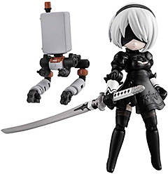 ＜メガハウス(MegaHouse) デスクトップアーミー NieR:Automata Ver1.1a コラボ 2B 約80mm PVC製 塗装済み可動フィギュア＞
