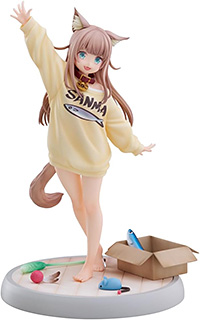 ＜GOLDENHEAD+(ゴールデンヘッドプラス) うちのねこが女の子でかわいい 「きなこ」〜あそんでVer.〜 1/6スケール 約214mm PVC&ABS製 塗装済み完成品フィギュア＞