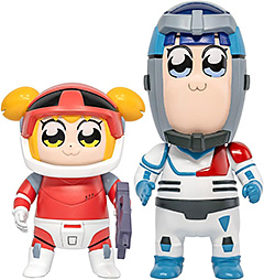 ＜エンバートイズ[EMBER TOYS] ポプテピピック Chibi Creature ポプ子 & ピピ美 Spacesuit Ver. ノンスケール 塗装済みソフビフィギュア＞