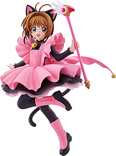 ＜グッドスマイルカンパニー[GOOD SMILE COMPANY] POP UP PARADE カードキャプターさくら クロウカード編 木之本桜 黒猫風コスチュームVer. L size ノンスケール プラスチック製 塗装済み完成品＞