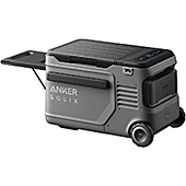 ＜Anker Solix EverFrost 2 23L Electric Cooler ポータブル冷蔵庫 世界最長冷却持続時間 コンパクト 一般的なポータブル冷蔵庫より約6倍の長寿命 23L大容量 モバイルバッテリーとして使える取り外し可能バッテリー 持ち運びやすいハンドル & キャスター付き 簡易作業台あり 急速冷凍 省エネ 静音 軽量＞