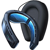 ＜【2025モデル・最強冷感ネッククーラー】TORRAS COOLIFY Cyber ネッククーラー 冷却プレート 首掛け扇風機 ネックファン ペルチェ 首掛けファン AI搭載 熱中症対策 携帯扇風機 冬夏兼用 プレゼント 6000mAh 軽量 羽根なし 扇風機 ブラック＞