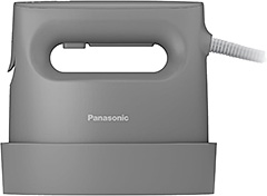 ＜パナソニック スチームアイロン 衣類スチーマー NI-FS60A-H カームグレー 360°パワフルスチーム コンパクトタイプ プレスもできる2WAY 脱臭 除菌＞