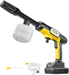 ＜【Amazon.co.jp限定】ケルヒャー(Karcher) コードレス高圧洗浄機 OC 5 Handy CB USB-C充電式(10W以上推奨) 水道接続不要/丈夫なホース 高性能5in1ノズル 安全ロック機能搭載 薄型バッテリー ペットボトル使用可能 簡単セットアップ/ハンディ モバイル コンパクト 軽量/洗車 ベランダ 玄関 1.328-143.0＞