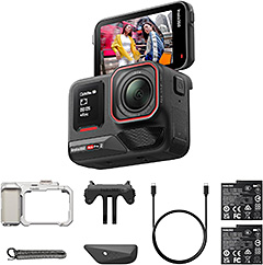 ＜Insta360 Ace Pro 2 - デュアルバッテリー ライカとの共同開発による防水仕様の8Kアクションカメラ。1/1.3インチセンサー、デュアルAIチップ 暗所性能 オーディオ、フリップ式スクリーン＆AI編集でVlogやオートバイなどに最適 街撮りや都市旅行のための卓越した オーディオ ストリート撮影キット＞