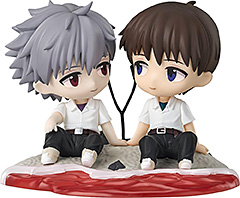 ＜グッドスマイルアーツ上海[Good Smile Arts Shanghai] エヴァンゲリオン Mini Memory 碇シンジ&渚カヲル ノンスケール プラスチック製 塗装済み完成品＞