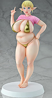 ＜キューシックス (Q-six) エルフさんは痩せられない。 絵留札 Gold ver. 1/7スケール PVC製 塗装済み 完成品 フィギュア＞