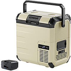 ＜EENOUR 車載冷蔵庫 D18 18L -20℃～10℃ バッテリー1個付き＞