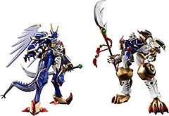 <TAMASHII NATIONS 超合金魂 スーパーロボット大戦OG GX-119 龍虎王/虎龍王 約210mm&約200mm ダイキャスト&ABS&PVC製 塗装済み可動フィギュア>