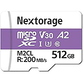 ＜Nextorage 日本メーカー UHS-I マイクロSDカード 512GB microSDXC A2 U3 V30 読出し最大200MB/s Swtich スイッチ NX-M2CL512G ネクストレージ microSDカード＞