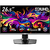 ＜【Amazon.co.jp限定】 MSI QD-有機EL ゲーミングモニター MAG 272UP QD-OLED X24 26.5インチ/4K UHD/QD-OLEDパネル/240Hz/0.03ms（GTG）/ハードウェアブルーライトカット/DisplayHDR True Black 400/AIビジョン/HDMI2.1/DP 1.4a/USB Type-C/高さ調整/メーカー3年保証＞
