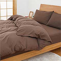 ＜【超柔らかい・水洗い加工】 掛け布団カバー シングル オールシーズン 布団カバー 高密度生地使用 超吸水速乾 通気性 抗菌防臭 防ダニ ふとんカバー 着脱簡単 肌にやさしい (シングル ブラウン)＞