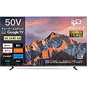 ＜FPD チューナーレステレビ 50V型 4K Google TV ネット動画対応 スマート 液晶 テレビ HDR10 Dolby Vision Dolby Atmos MEMCテクノロジー Google Cast内蔵 音声検索対応 VESA規格(CG50-C2 2024年 モデル)＞