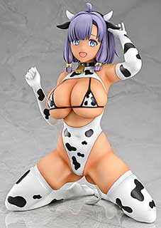 ＜キューシックス (Q-six) ぬきたし THE ANIMATION 畔美岬 牛柄コスチューム 日焼けver. 1/5スケール PVC製 塗装済み 完成品フィギュア＞