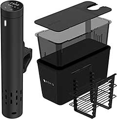 ＜【日本発 低温調理器専門メーカー】低温調理スターターセット BONIQ 3.0 ボニーク ブラック 7L 低温調理容器 コンテナ 一式セット 家庭用 アプリ コンパクト 防水 低温調理が基本から分かるレシピ付きガイドブックプレゼント 国内最大級レシピ 日本ブランド 低温調理器 低温調理器具＞