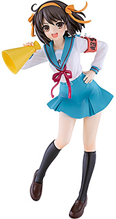 ＜グッドスマイルカンパニー 涼宮ハルヒの憂鬱 POP UP PARADE 涼宮ハルヒ L size プラスチック製 塗装済み完成品 ノンスケール 専用台座付属 全高約220mm＞